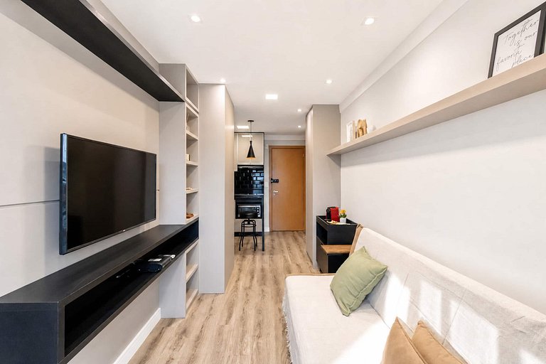 Cozy Studio 021610 · Piscina + Academia + Vaga
