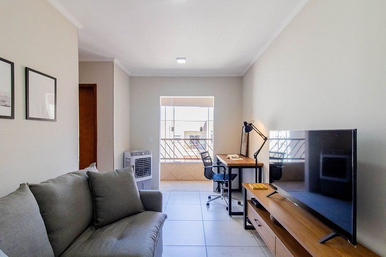 Apartamento aconchegante 0682 · 2 quartos + vaga · Shopping
