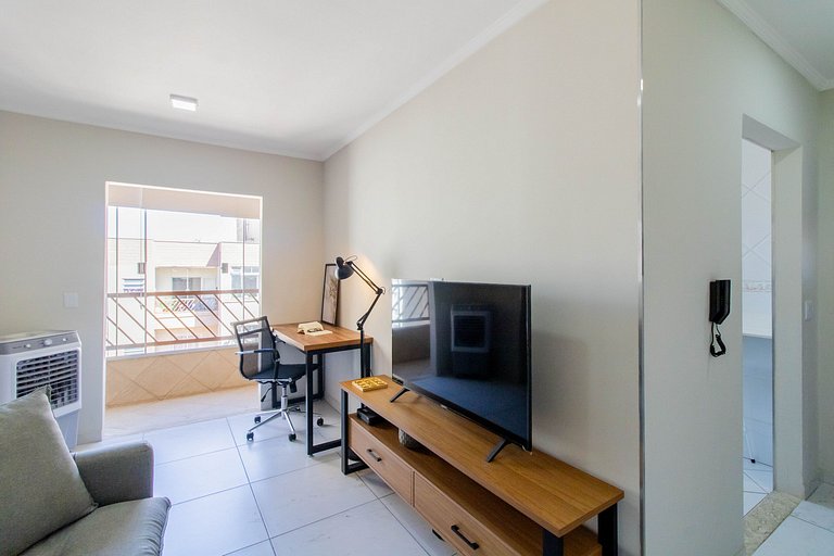 Apartamento aconchegante 0682 · 2 quartos + vaga · Shopping
