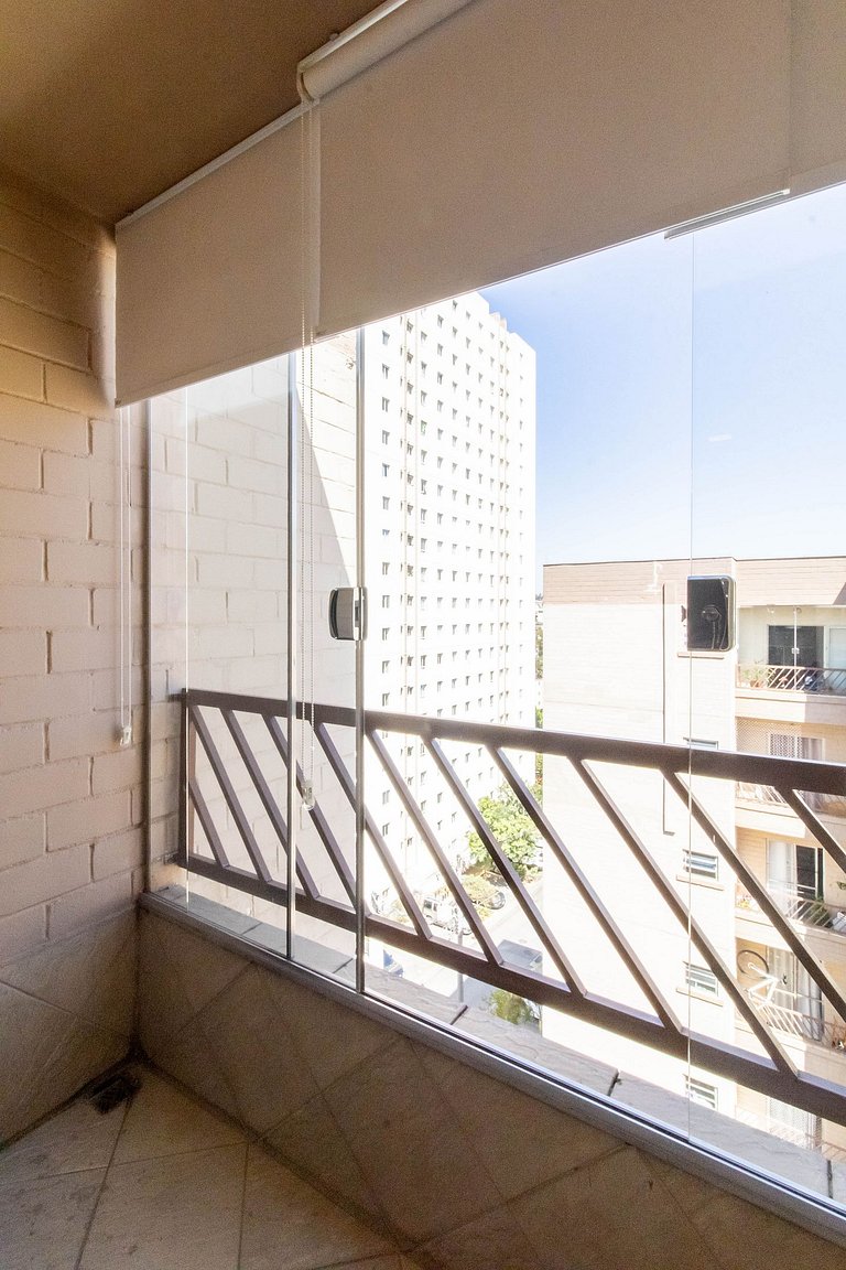 Apartamento aconchegante 0682 · 2 quartos + vaga · Shopping